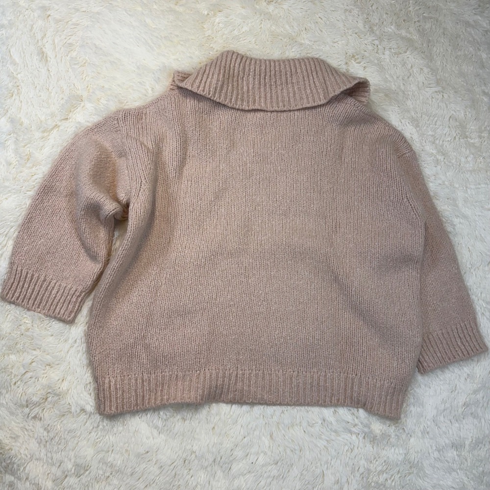 NWT Pilcro Sweater Women XL Pink Italian Wool Blend Cozycore Chunky Knit - Picture 5 of 5